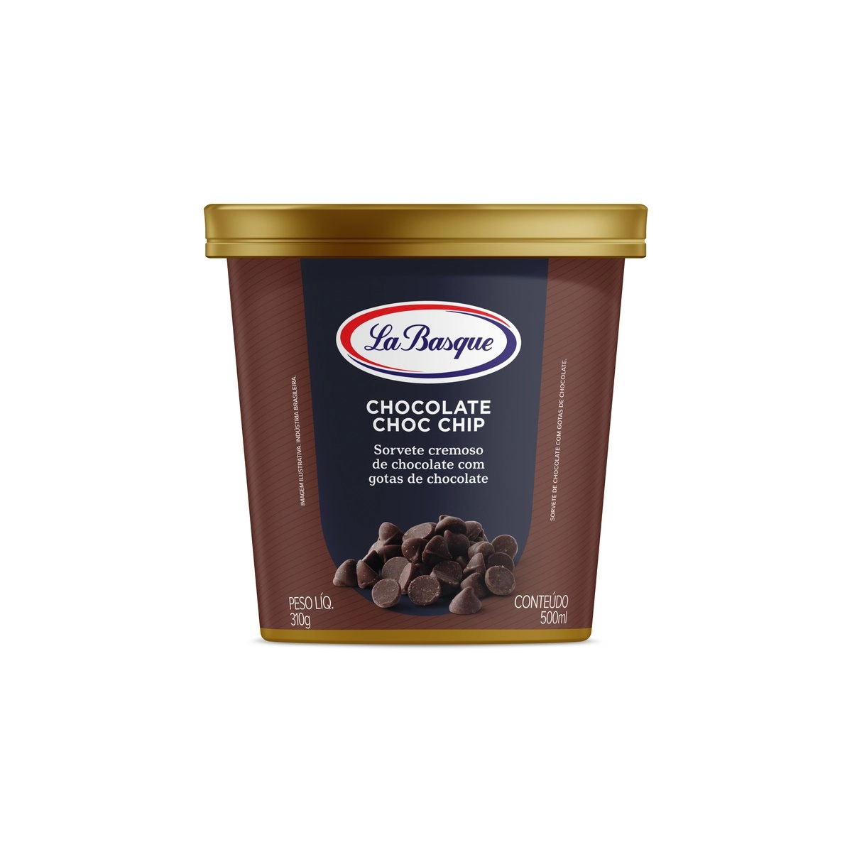 Sorvete Chocolate Choc Chip LA BASQUE Pote 500ml