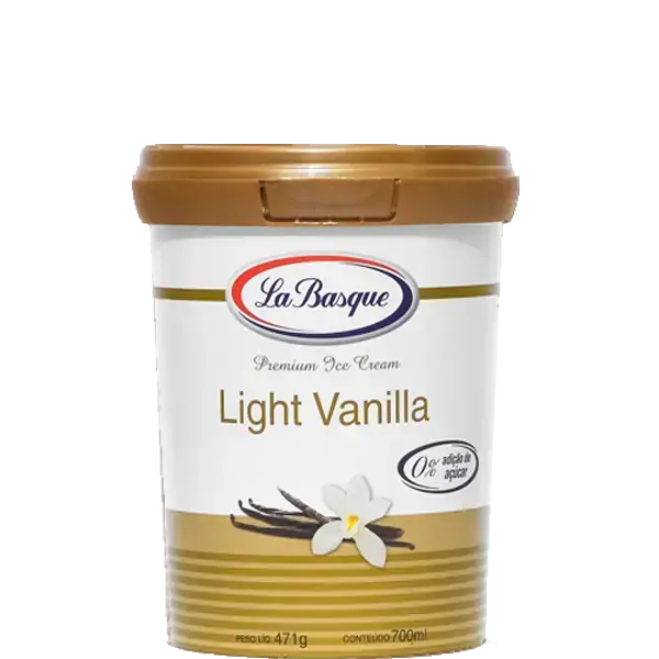 Sorvete Light Vanilla Premium La Basque Pote 700ml