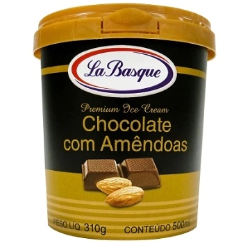 Sorvete La Basque Chocolate Amendoas
