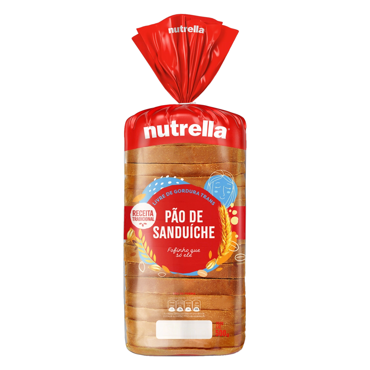 Pão De Sanduíche Nutrella Pacote 500g