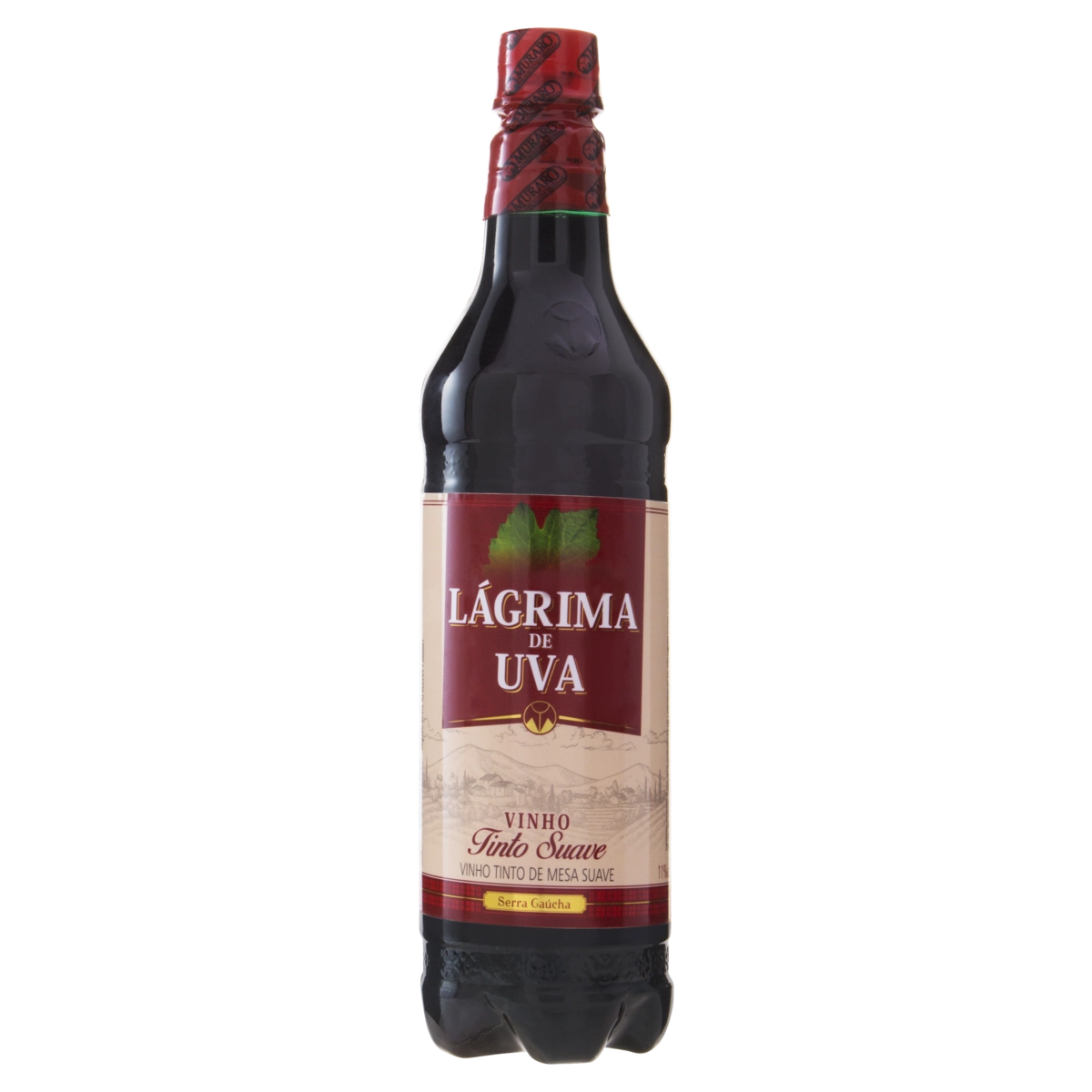 Vinho Brasileiro Tinto Suave Lágrima De Uva Serra Gaúcha Garrafa 900ml