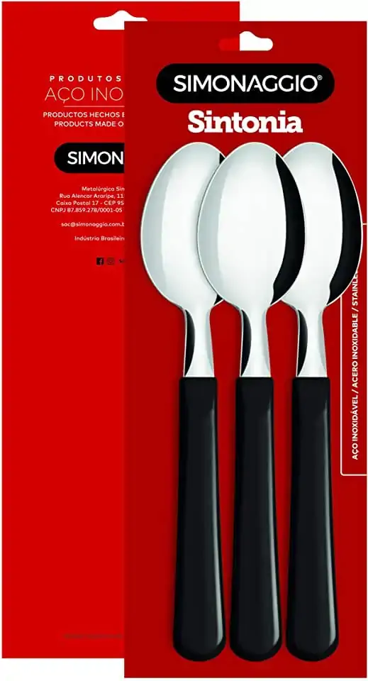 Cj Colher Mesa Pt C/3pcs Ref/1 Sintonia