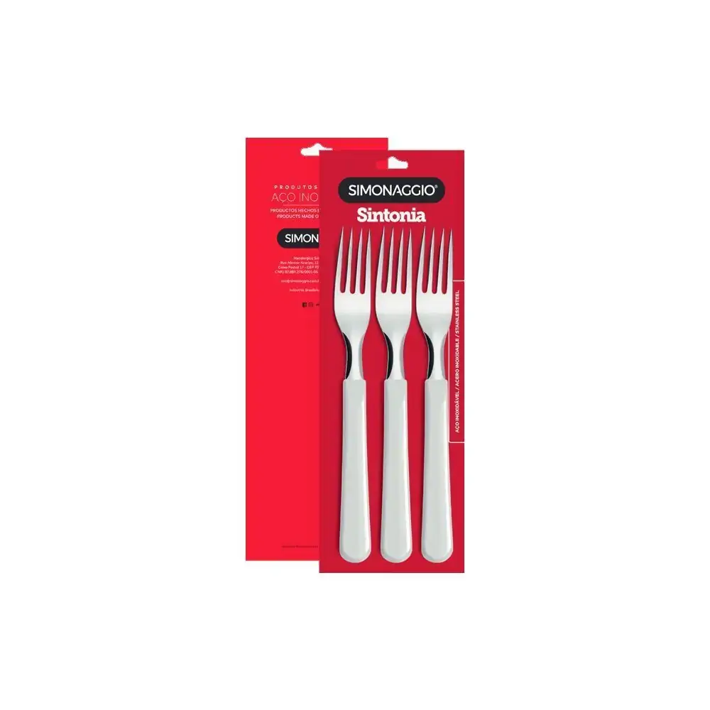 Cj Garfo Mesa Br C/3pcs Sintonia