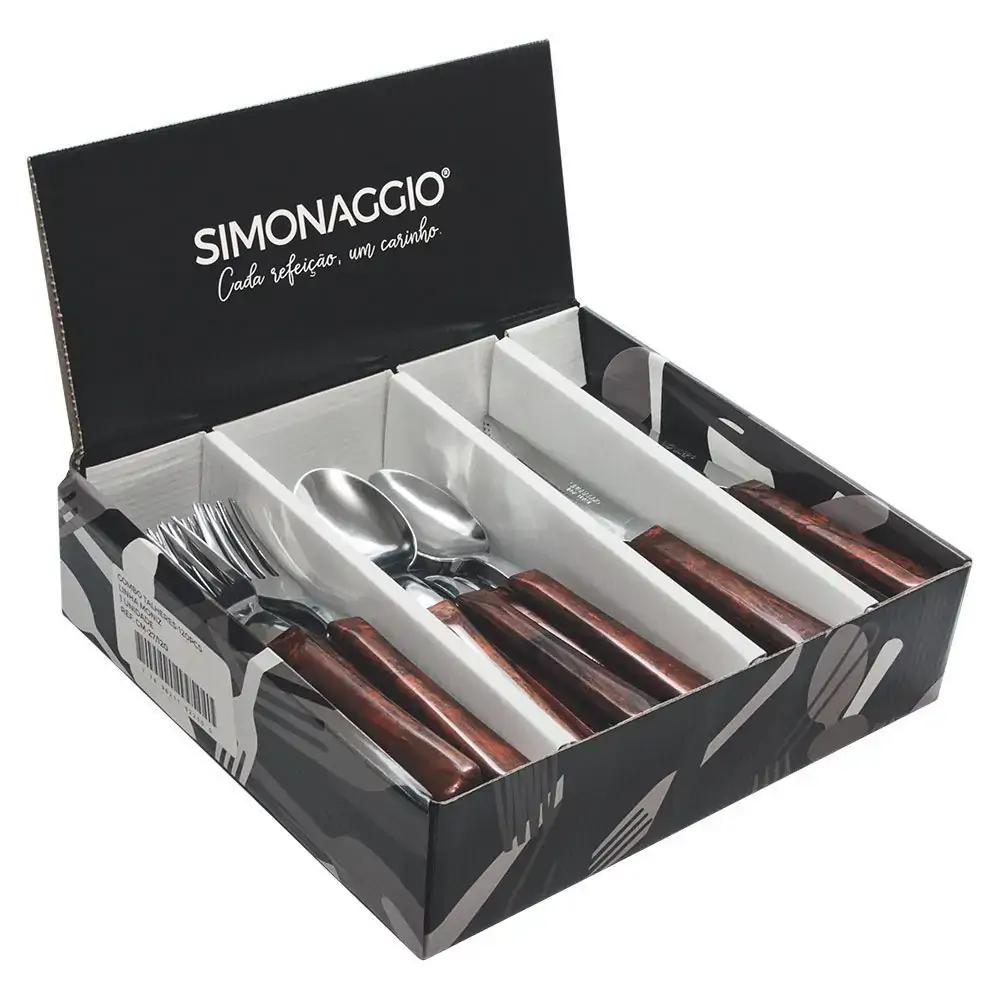 Combo Talheres Elemento Mogno 175 Pcs