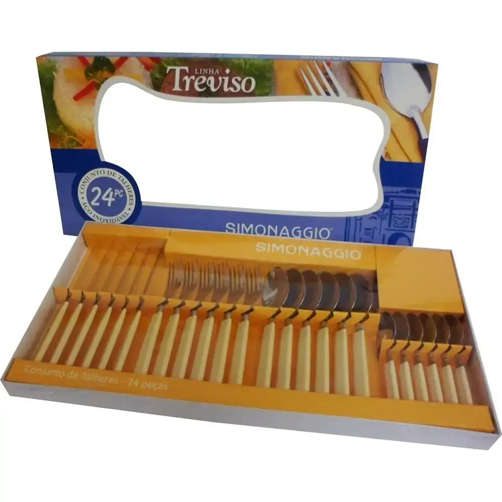 Faqueiro Bege C/24pcs Ref/633 Treviso