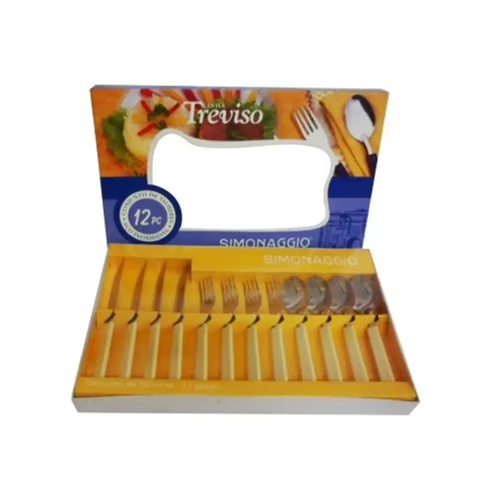 Faqueiro Bege C/12pcs Ref/635 Treviso