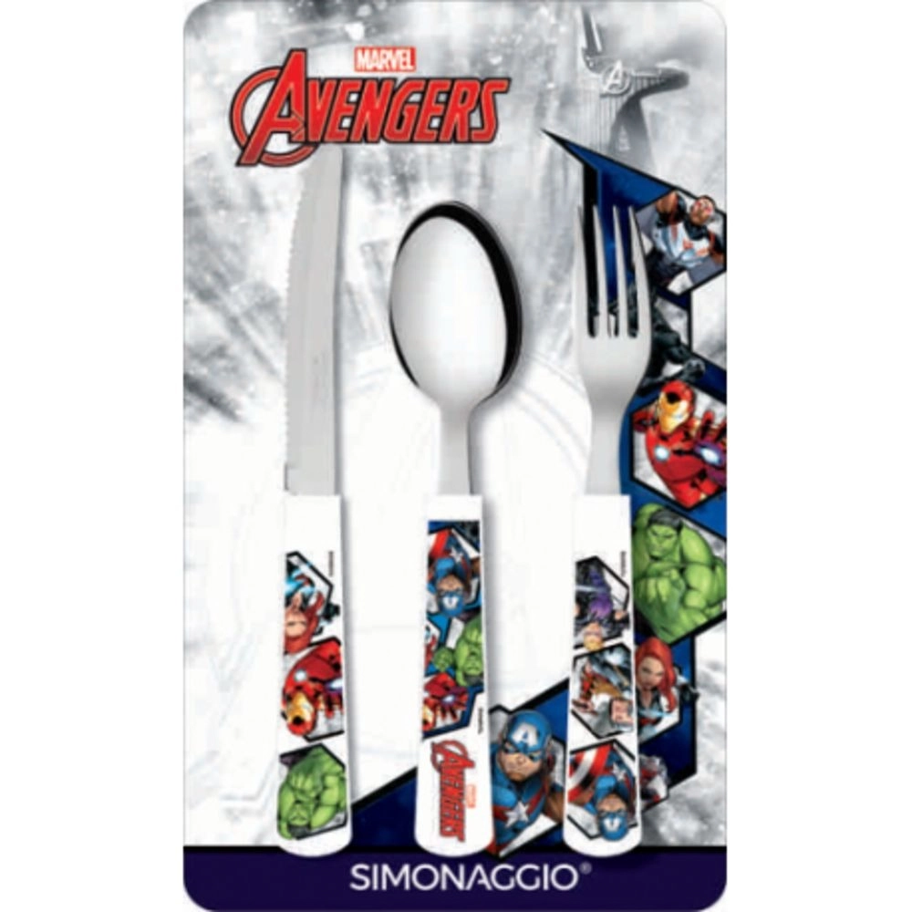 Combo Talheres Marvel Colher Garfo Simonaggio Par