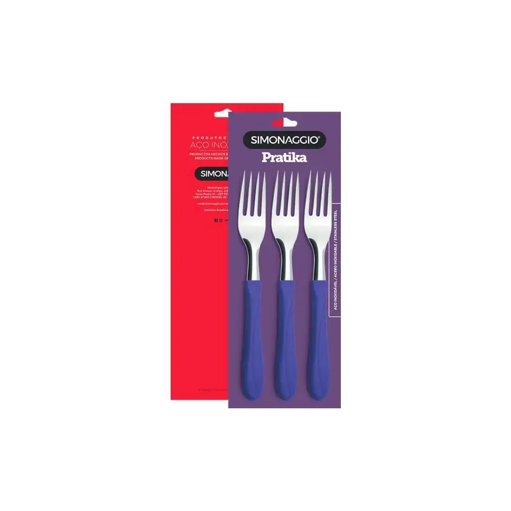 Garfo De Mesa Pratica Berinj C/3 Ref/20024 Si