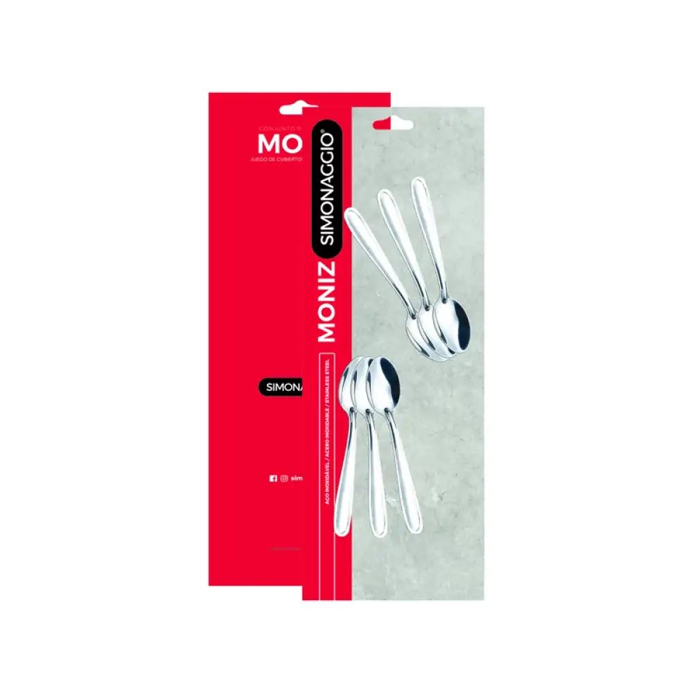 Colher Cafez Moniz 6pcs Simonaggio