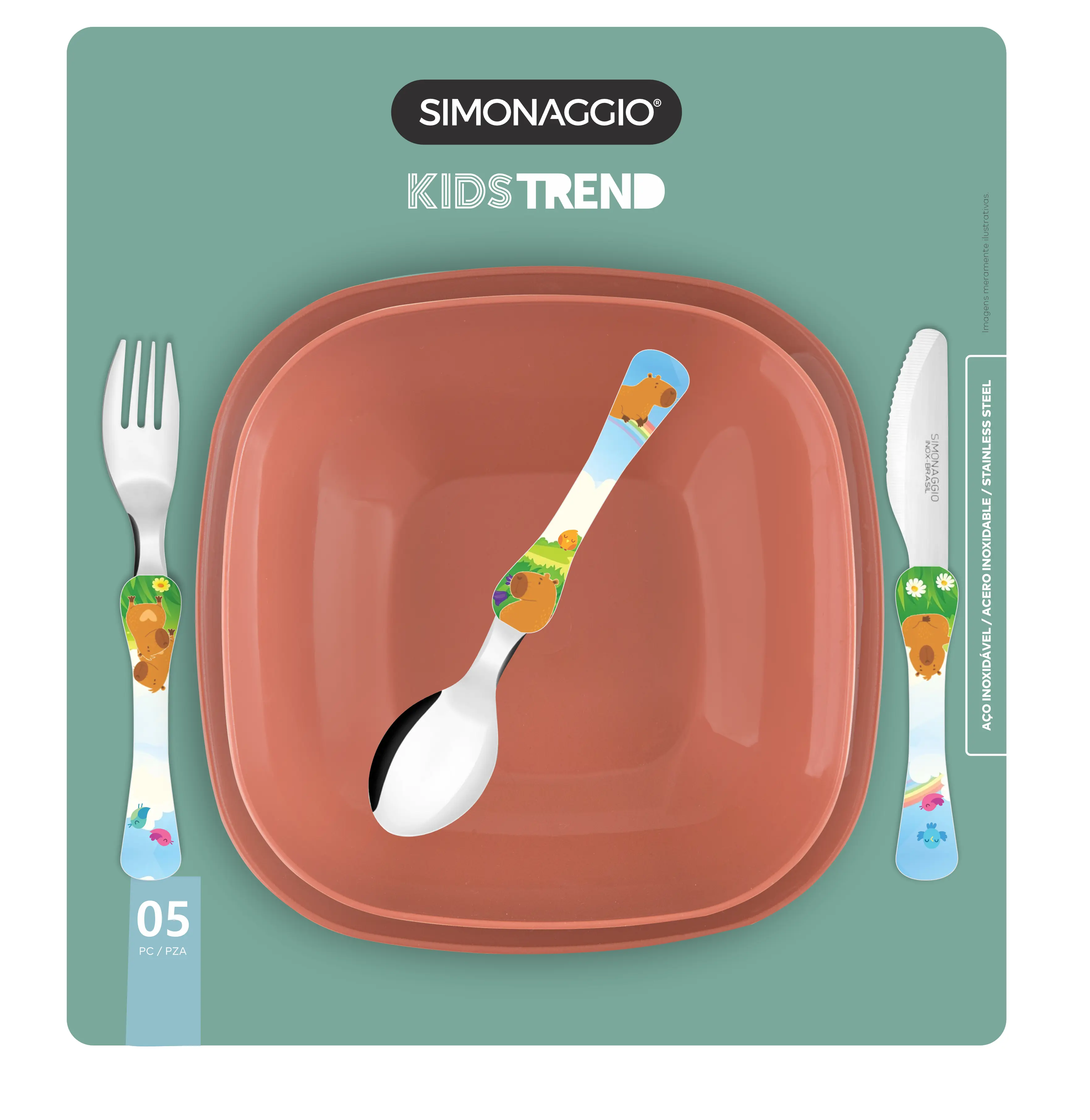 Kit Alimentacao Capivara 5pcs 0401759084225 Simonaggio