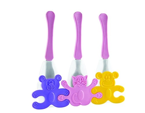 Simonaggio 9 Piece Toddlers Flatware Set With Cover And Puzzle, Small, Pink