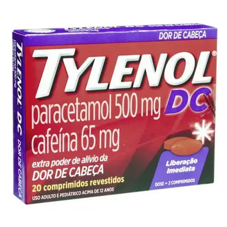 Tylenol Dc Janssen Caixa 20 Comprimidos Revestidos