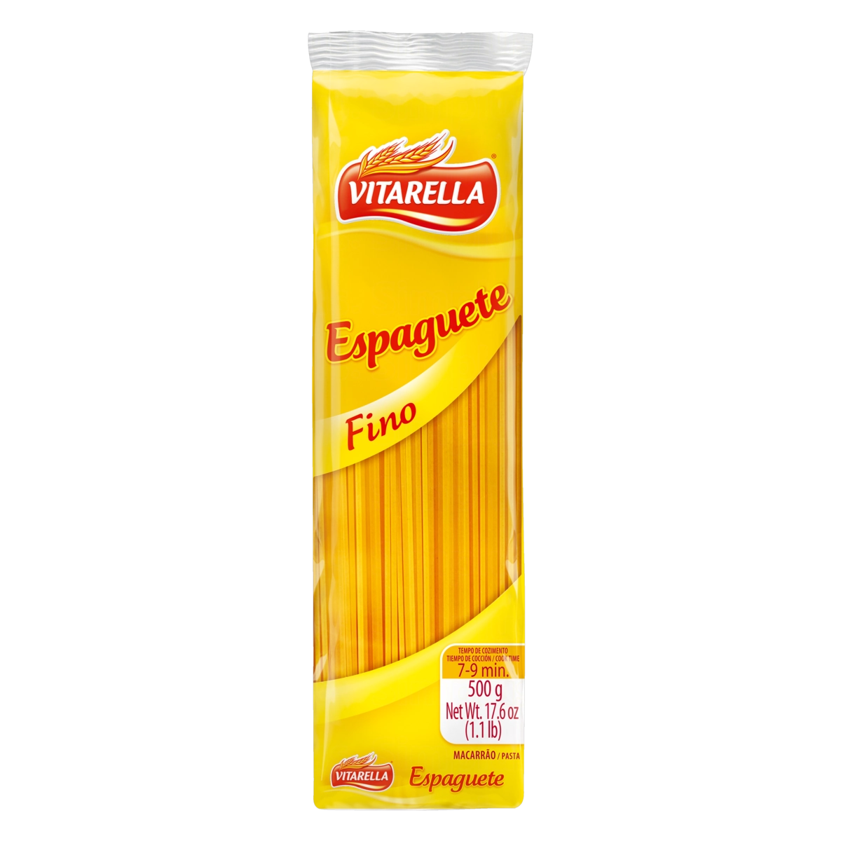 Massa de Sêmola Espaguete Fino Vitarella Pacote 500g