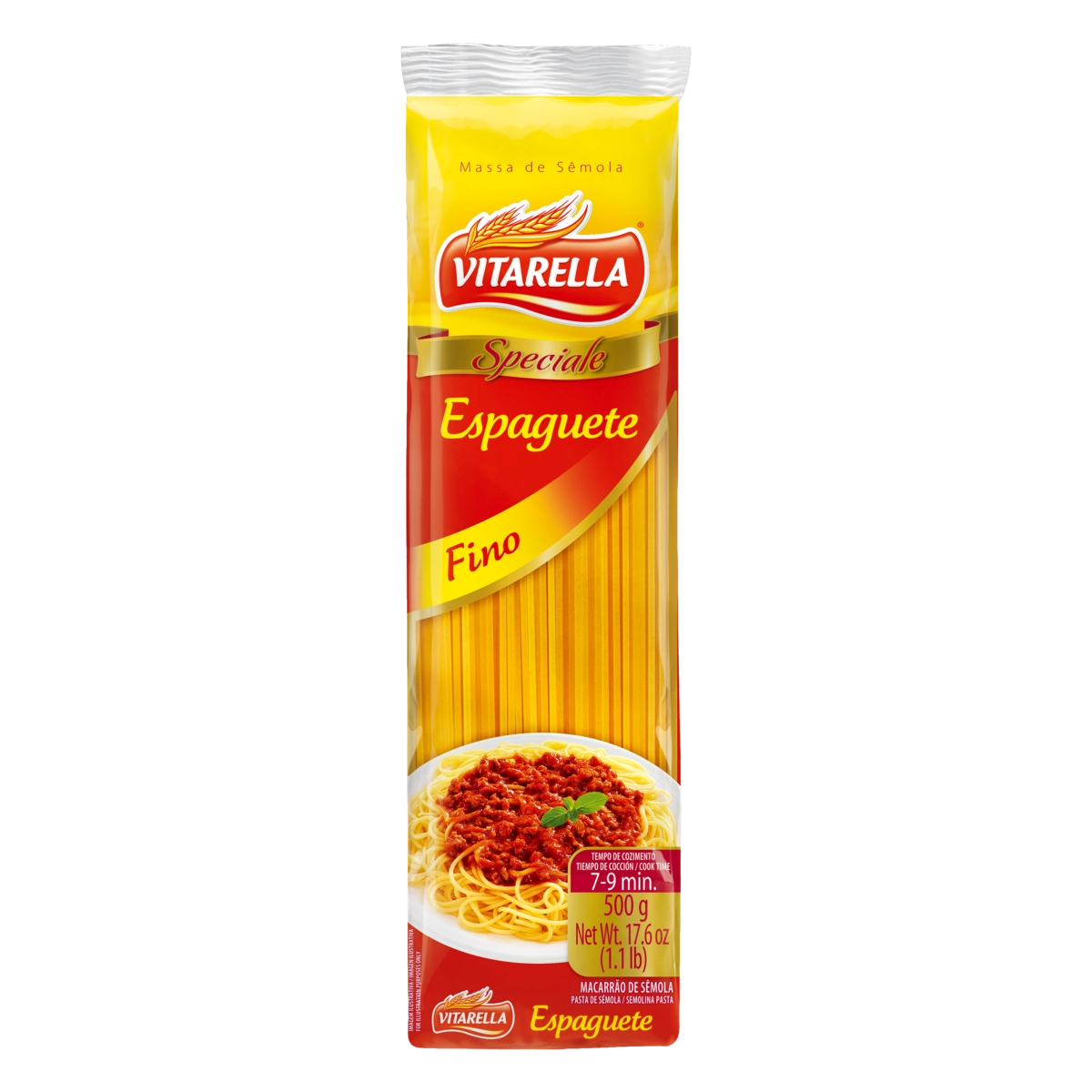 Macarrão De Sêmola Espaguete Fino Vitarella Speciale Pacote 500g