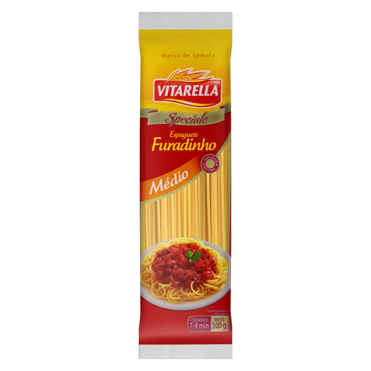 Macarrão De Sêmola Furadinho Médio Vitarella Speciale Pacote 500g