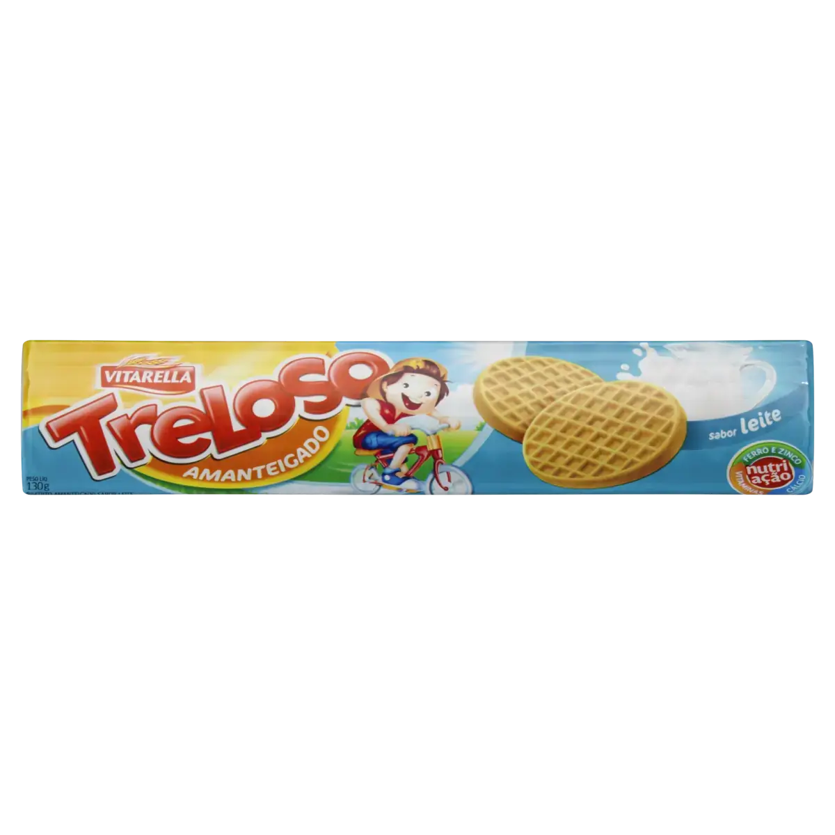 Biscoito Amanteigado Leite Vitarella Treloso Pacote 130g