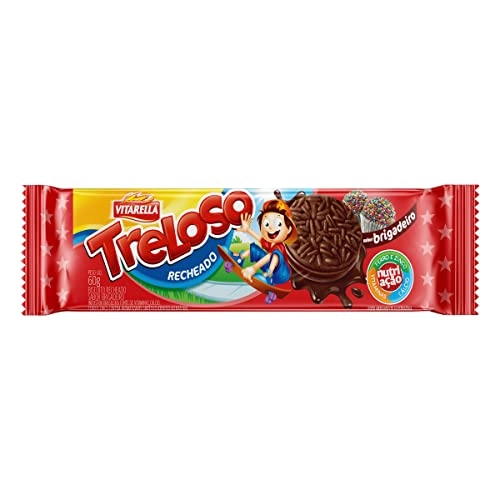 Biscoito Recheio Brigadeiro Vitarella Treloso Pacote 60g
