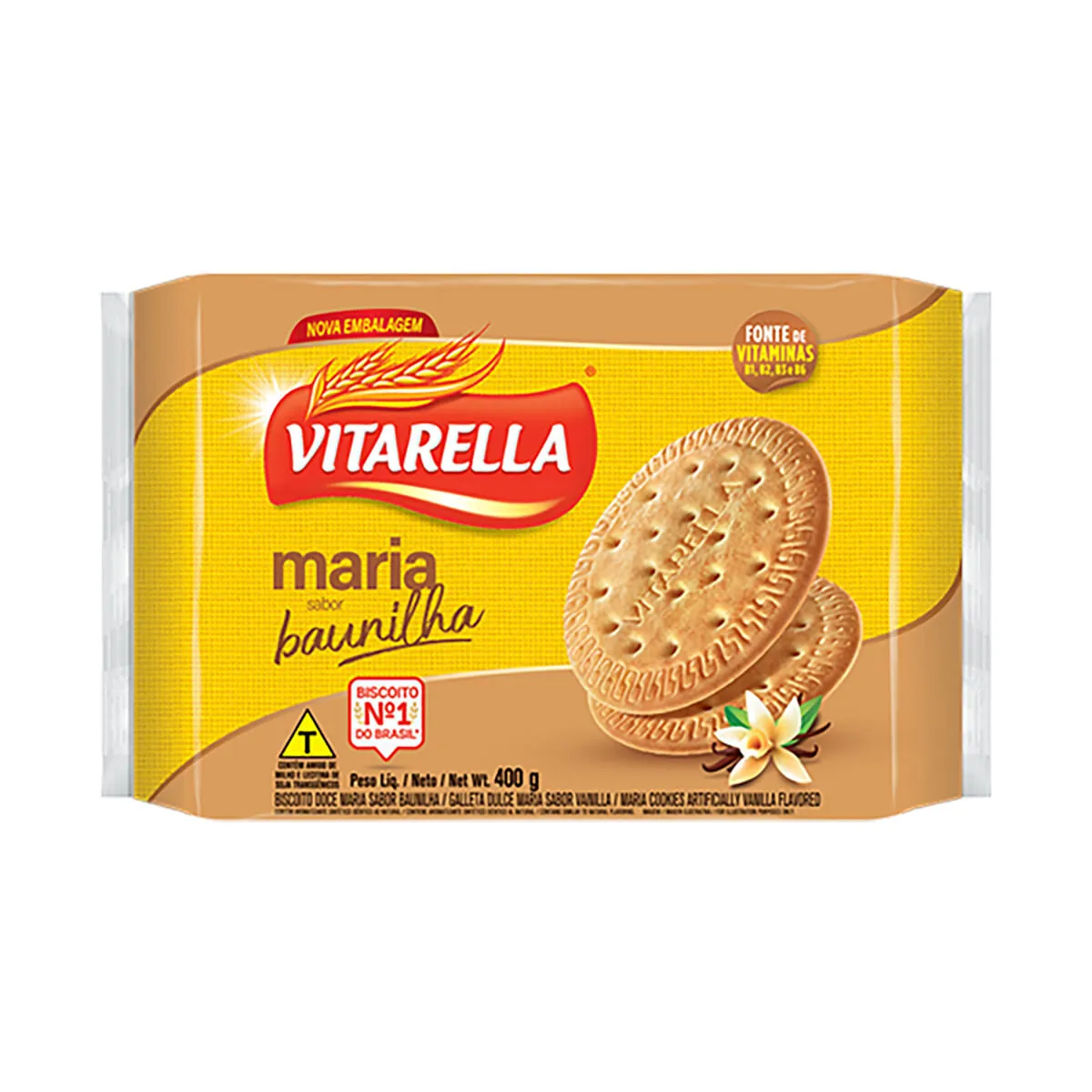 Biscoito Maria Baunilha Vitarella 400 g