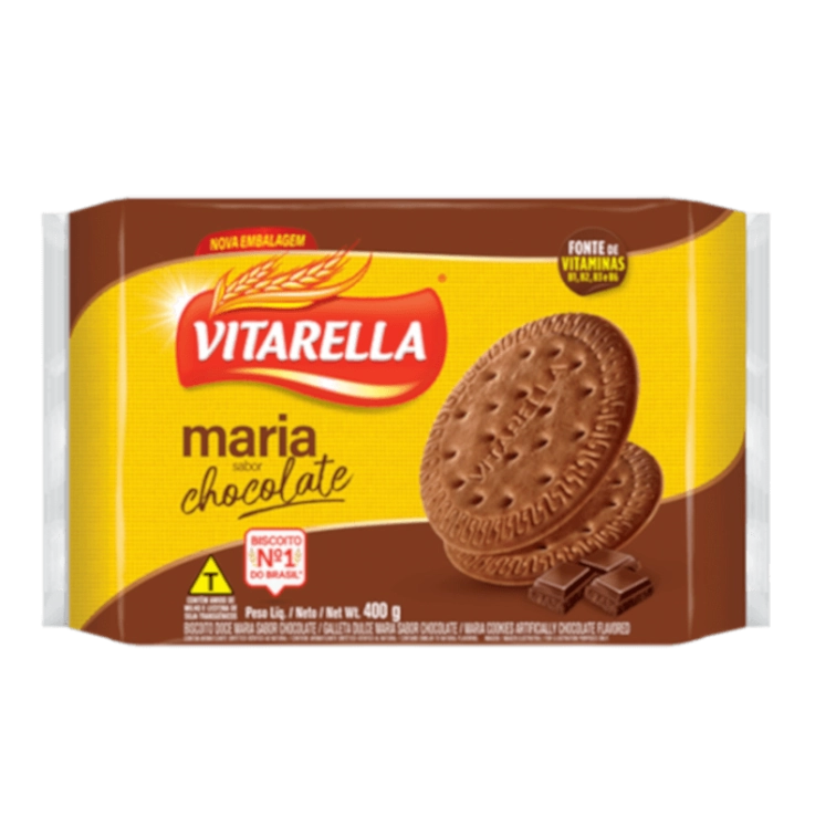 Biscoito Maria Chocolate Vitarella Pacote 400g