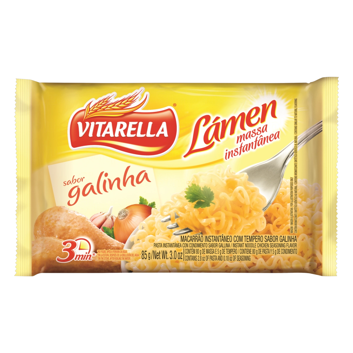 Macarrão Instantâneo Lámen Galinha Vitarella Pacote 85g