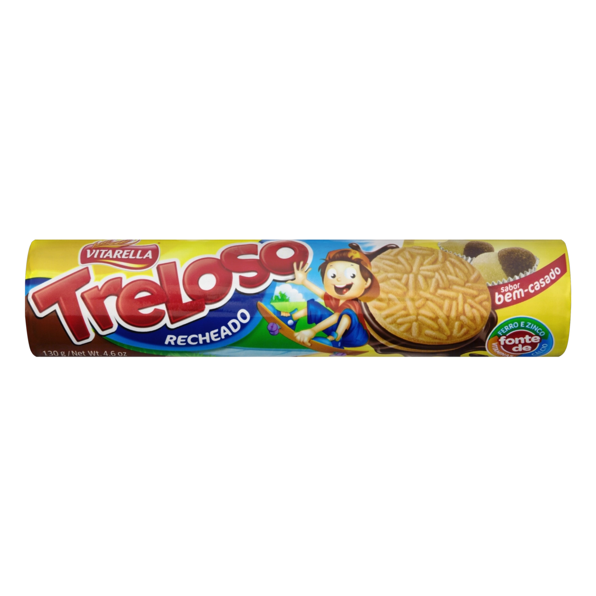 Biscoito Bem Casado Vitarella Treloso Pacote 130g