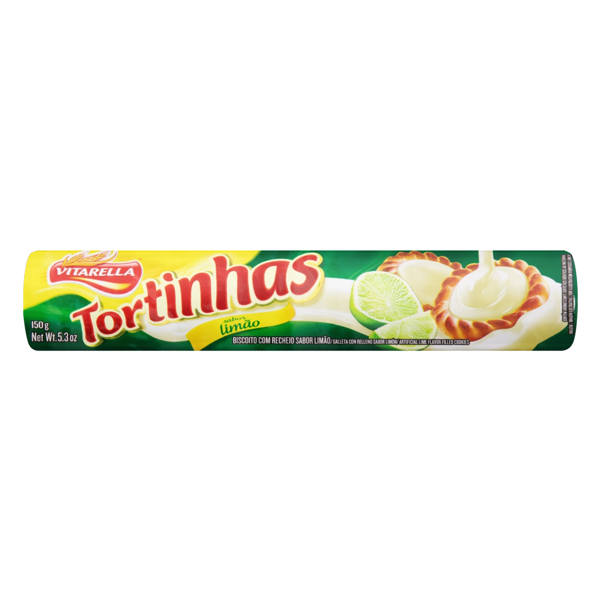 Biscoito Recheio Limão Vitarella Tortinhas Pacote 150g