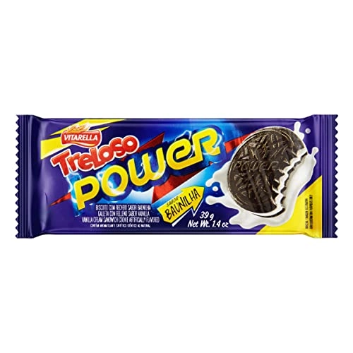 Biscoito Recheio Baunilha Vitarella Treloso Power Pacote 39g