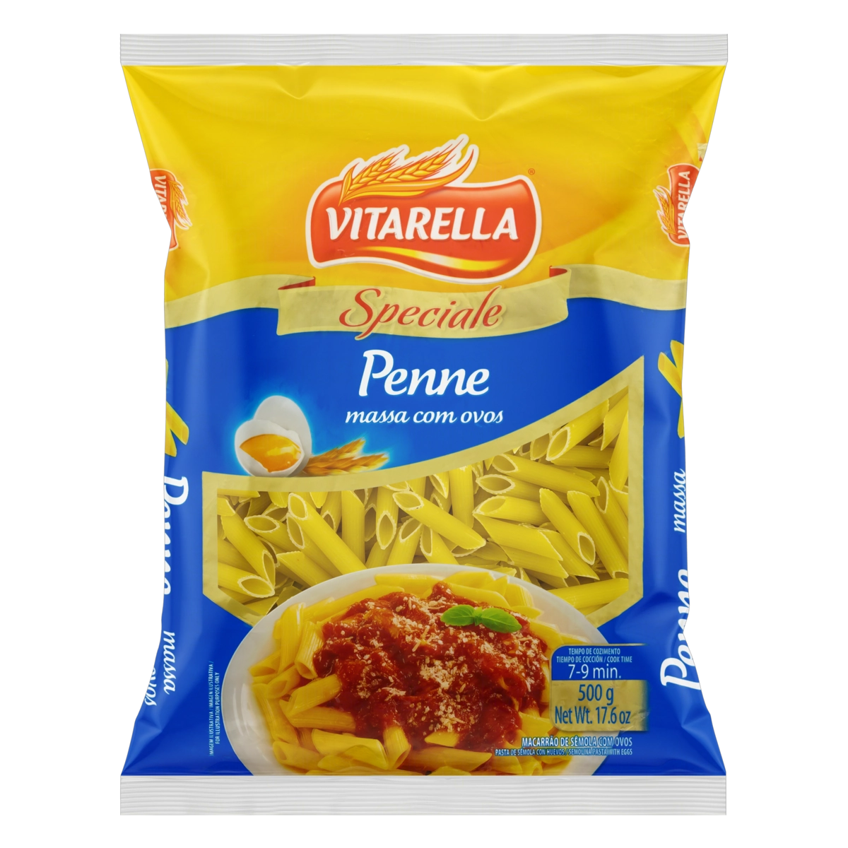 Macarrão De Sêmola Com Ovos Penne Vitarella Speciale Pacote 500g