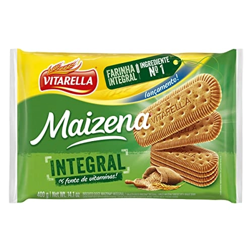 Biscoito Maizena Integral Vitarella Pacote 400g