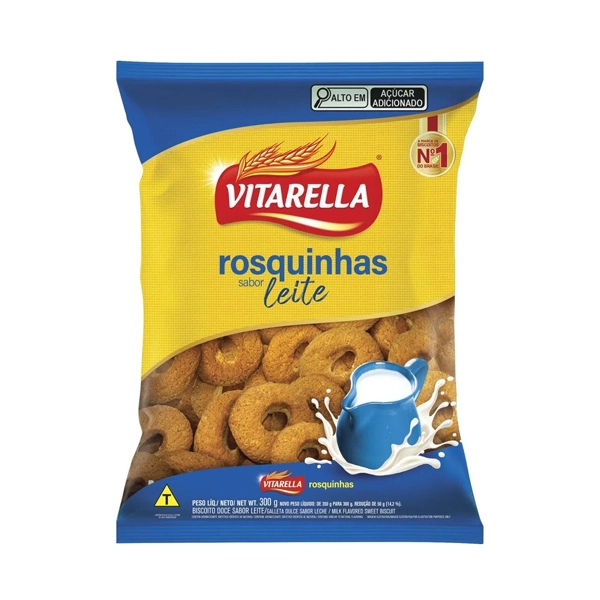 Biscoito Rosquinha Leite Vitarella Pacote 300g