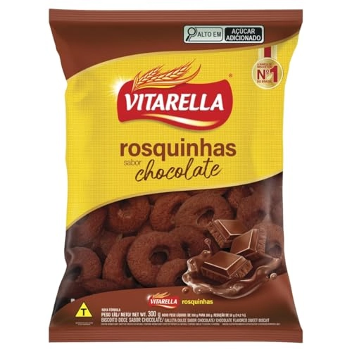 Biscoito Rosquinha Chocolate Vitarella Pacote 300g