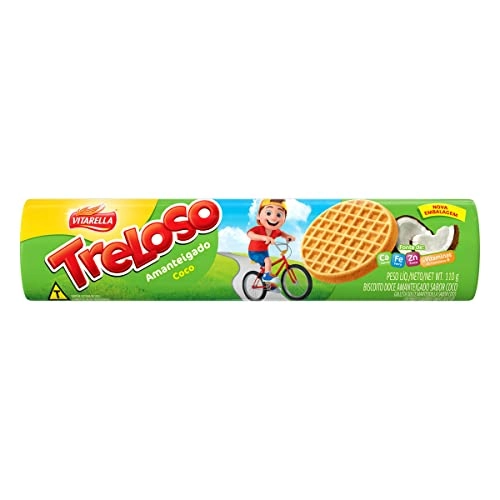 Biscoito Amanteigado Coco Vitarella Treloso Pacote 110g