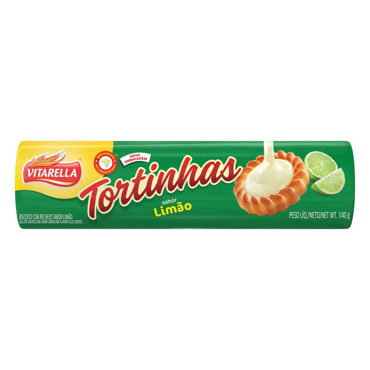 Biscoito Recheio Limão Vitarella Tortinhas 140 g