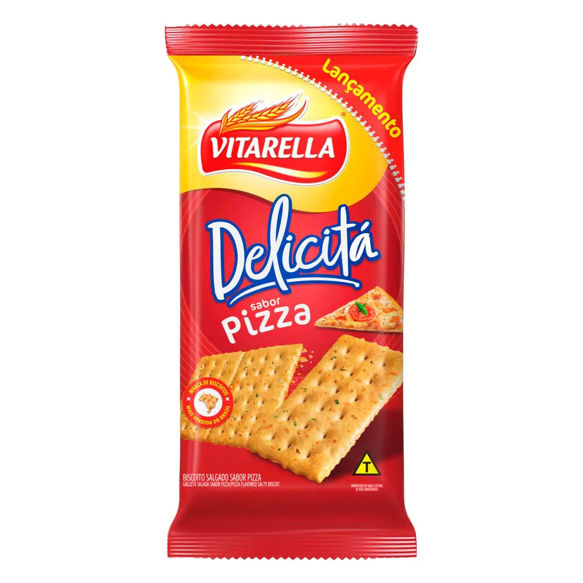 Pack Biscoito Pizza Vitarella Delicitá Pacote 138g 6 Unidades