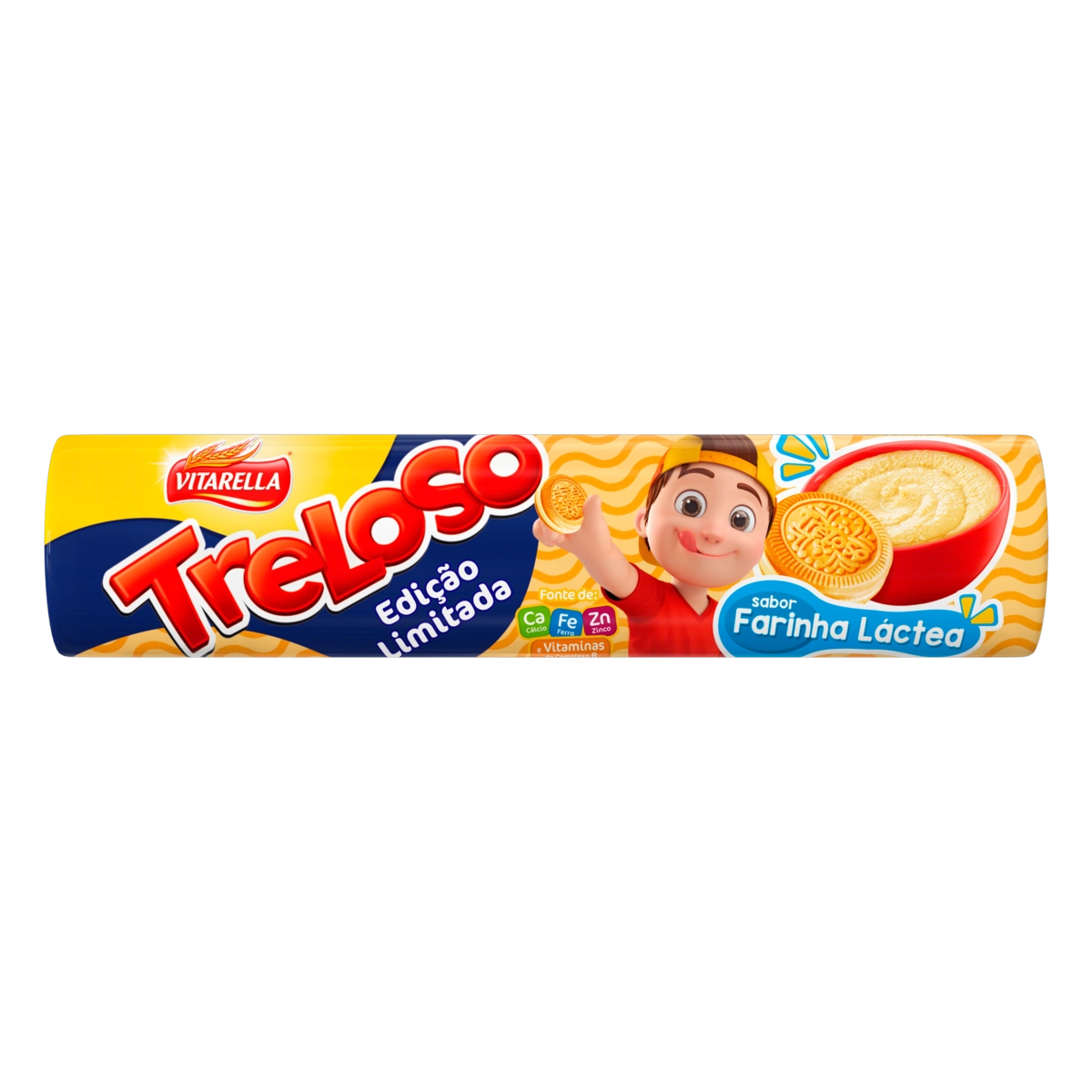 Biscoito Recheio Farinha Láctea Vitarella Treloso Pacote 130g
