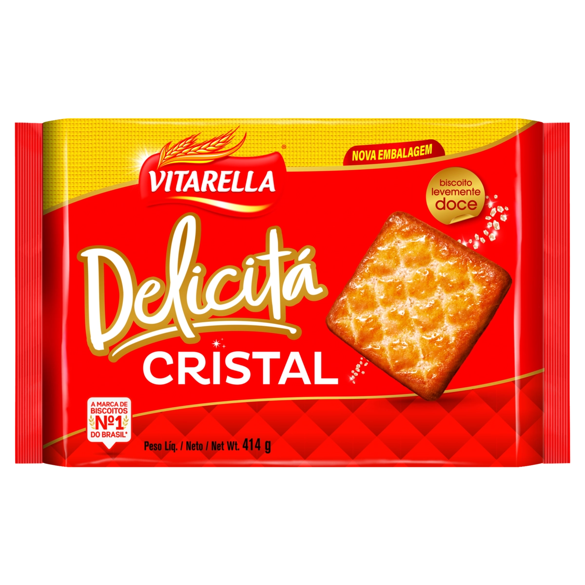 Biscoito Cristal Vitarella Delicitá Pacote 414g