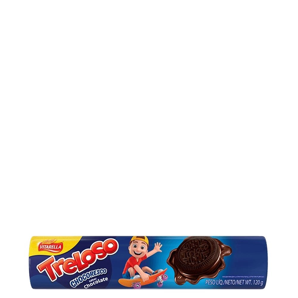 Biscoito Chocolate Vitarella Treloso Chocoresco Pacote 120g