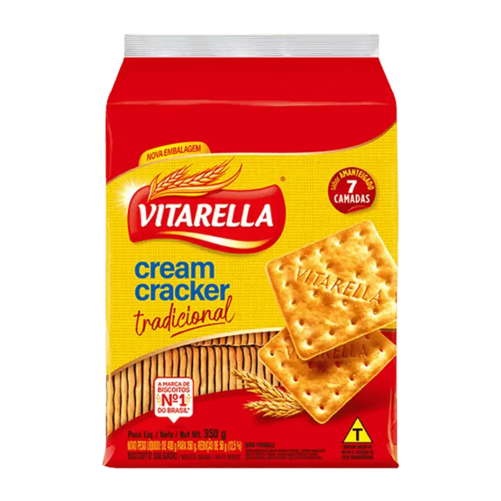 Biscoito Cream Cracker Amanteigado Vitarella 350g
