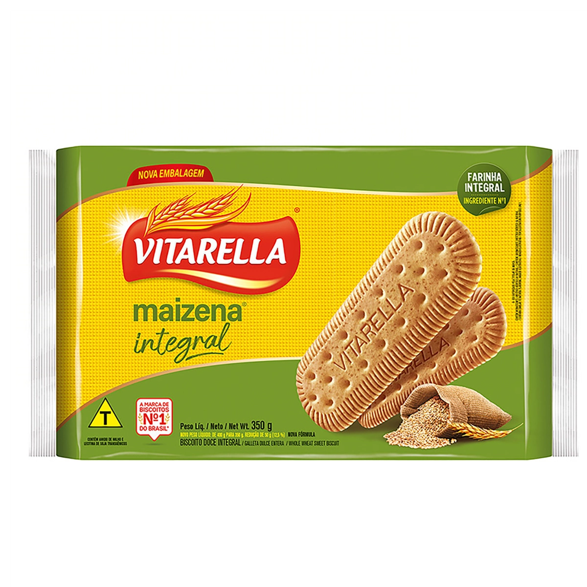 Biscoito Maizena Integral Vitarella 350G