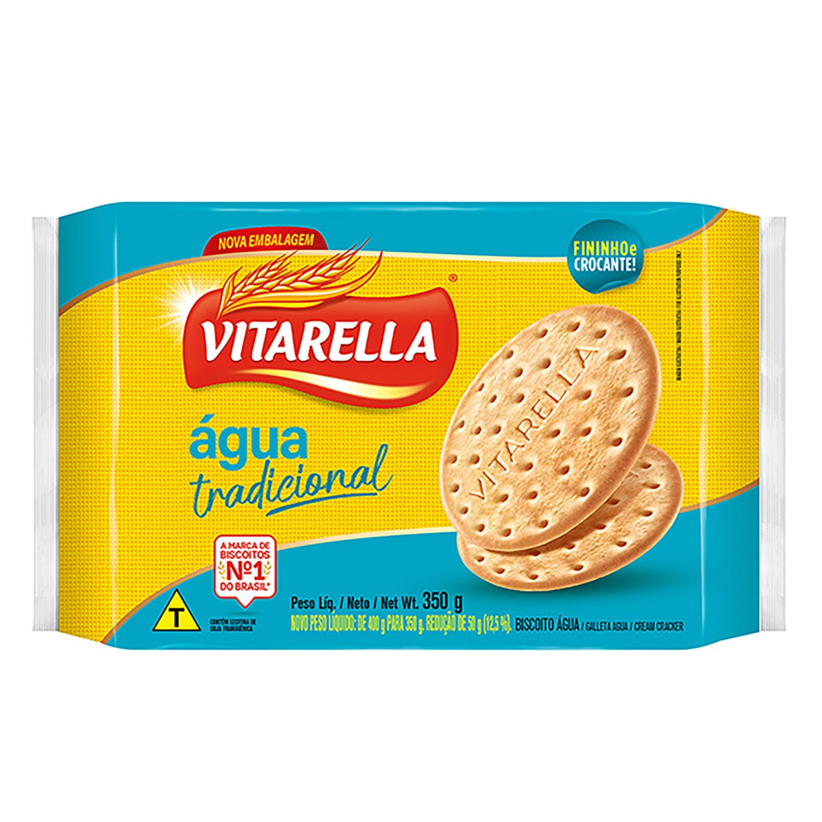 Biscoito água Tradicional Vitarella Pacote 350g
