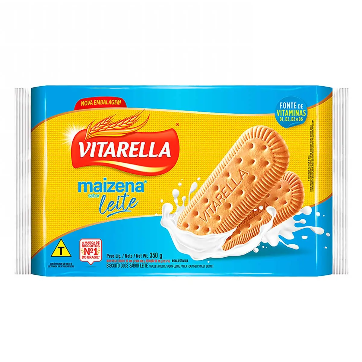 Biscoito de Maizena Sabor Leite Vitarella 350g