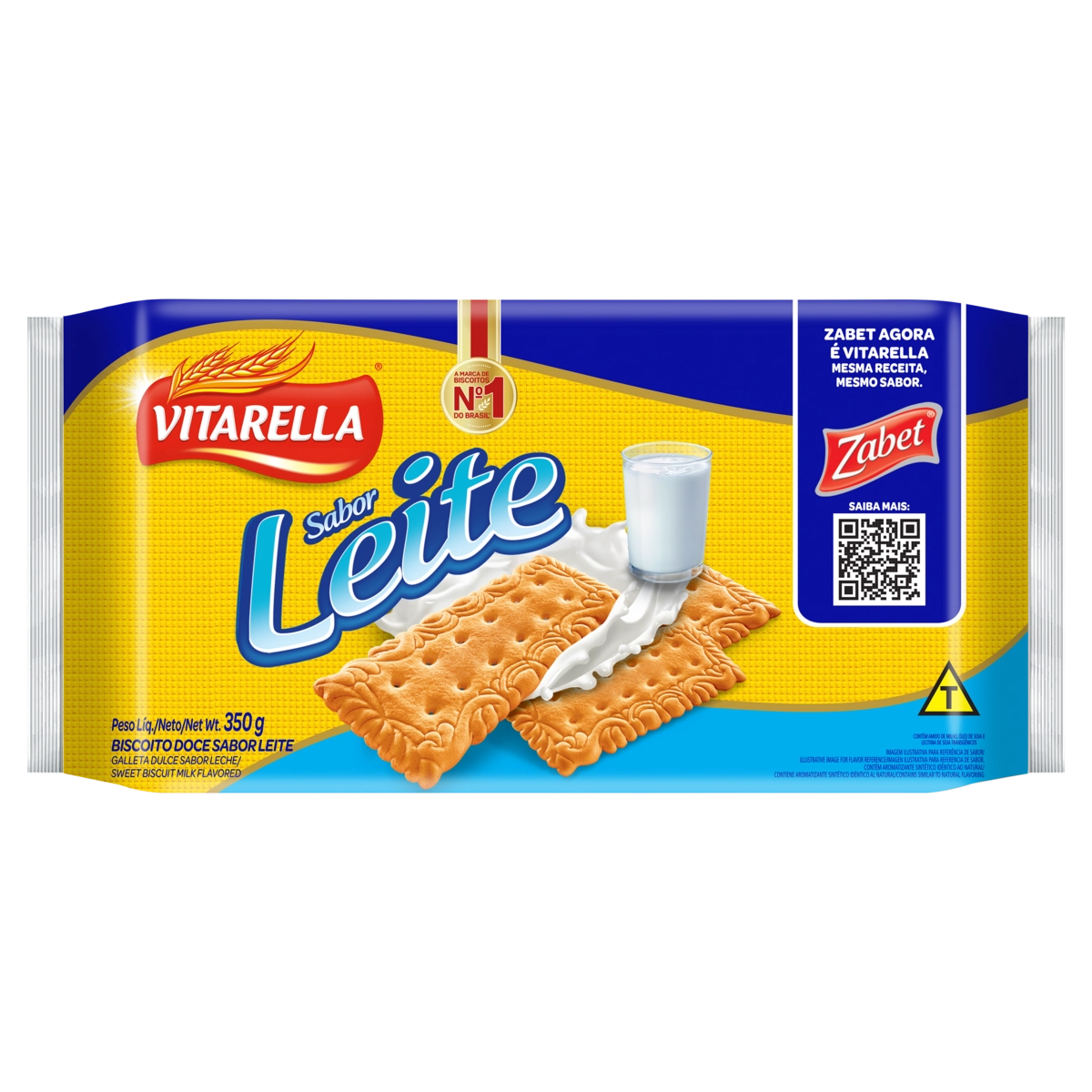 Biscoito Leite Vitarella Pacote 350g