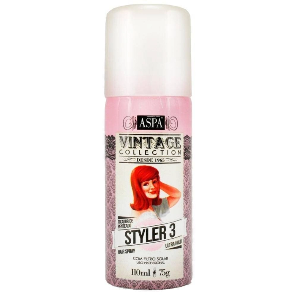 Vintage Collection Fixador De Penteado Hair Spray Styler 3