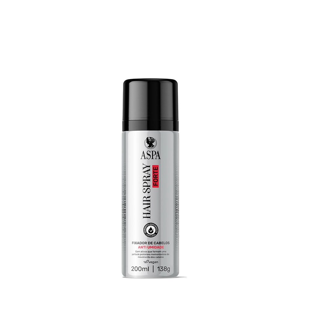 Spray Fixador De Cabelos 200ml Fixacao Forte Anti Umidade Aspa