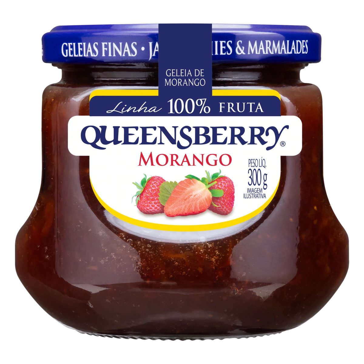 Geleia Morango Queensberry 100 Fruta Vidro 300g