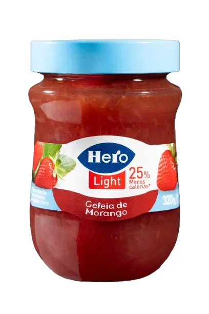 Geleia Morango Light Hero Vidro 320g
