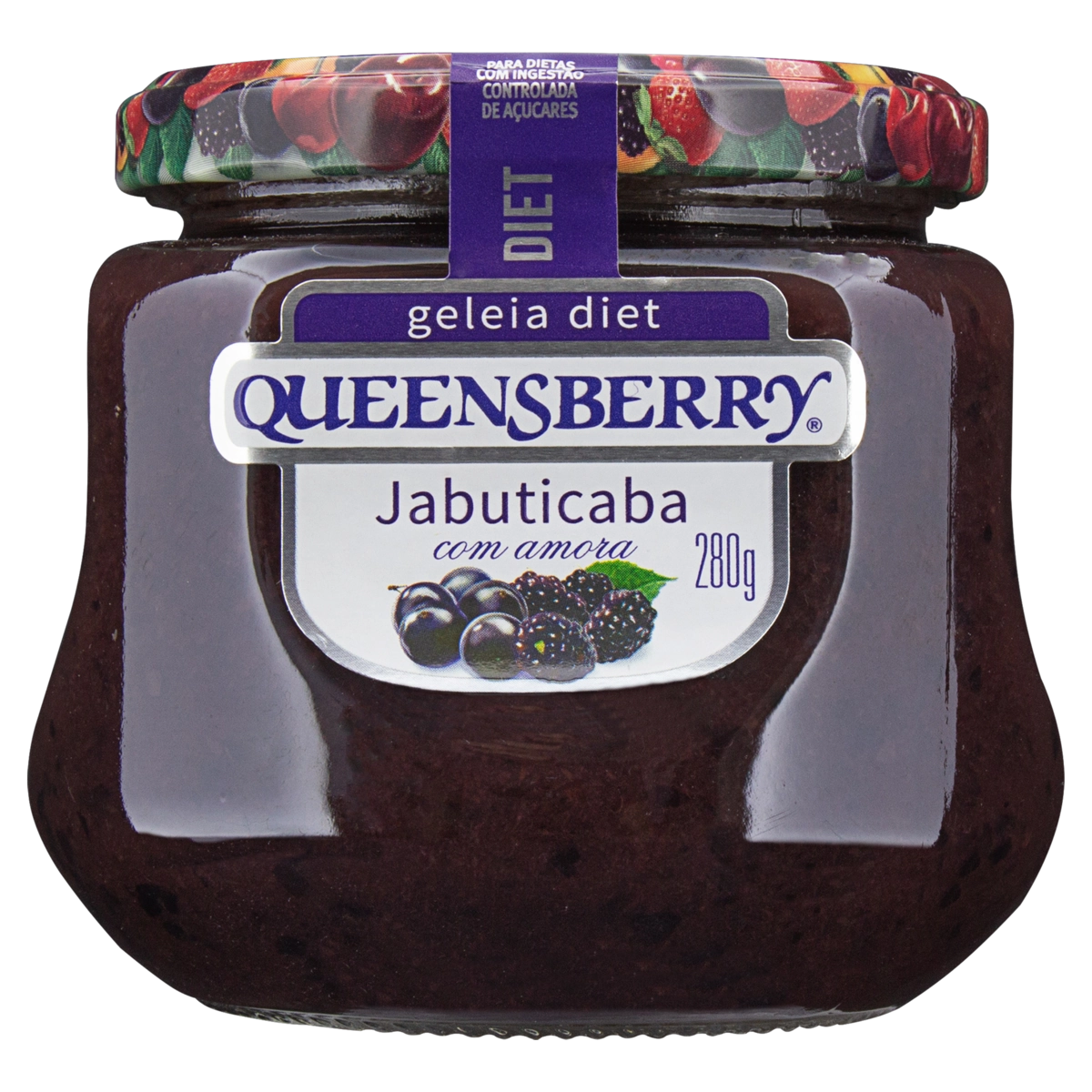 Geleia Jabuticaba Com Amora Diet Queensberry Vidro 280g