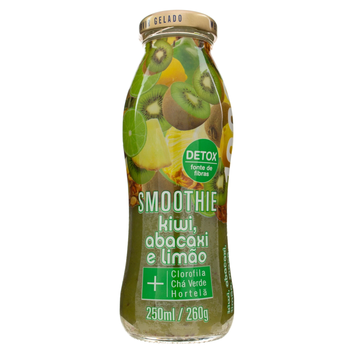 Smoothies De Frutas Kiwi, Abacaxi E Limão Queensberry Garrafa 260g