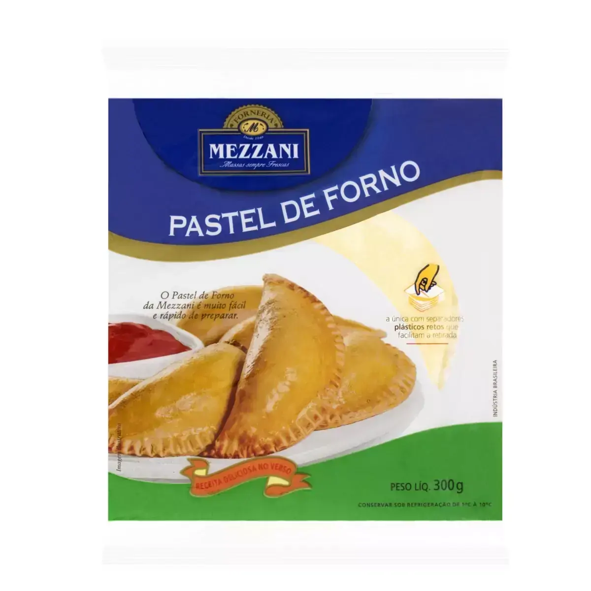 Massa para Pastel de Forno Mezzani Pacote 300g