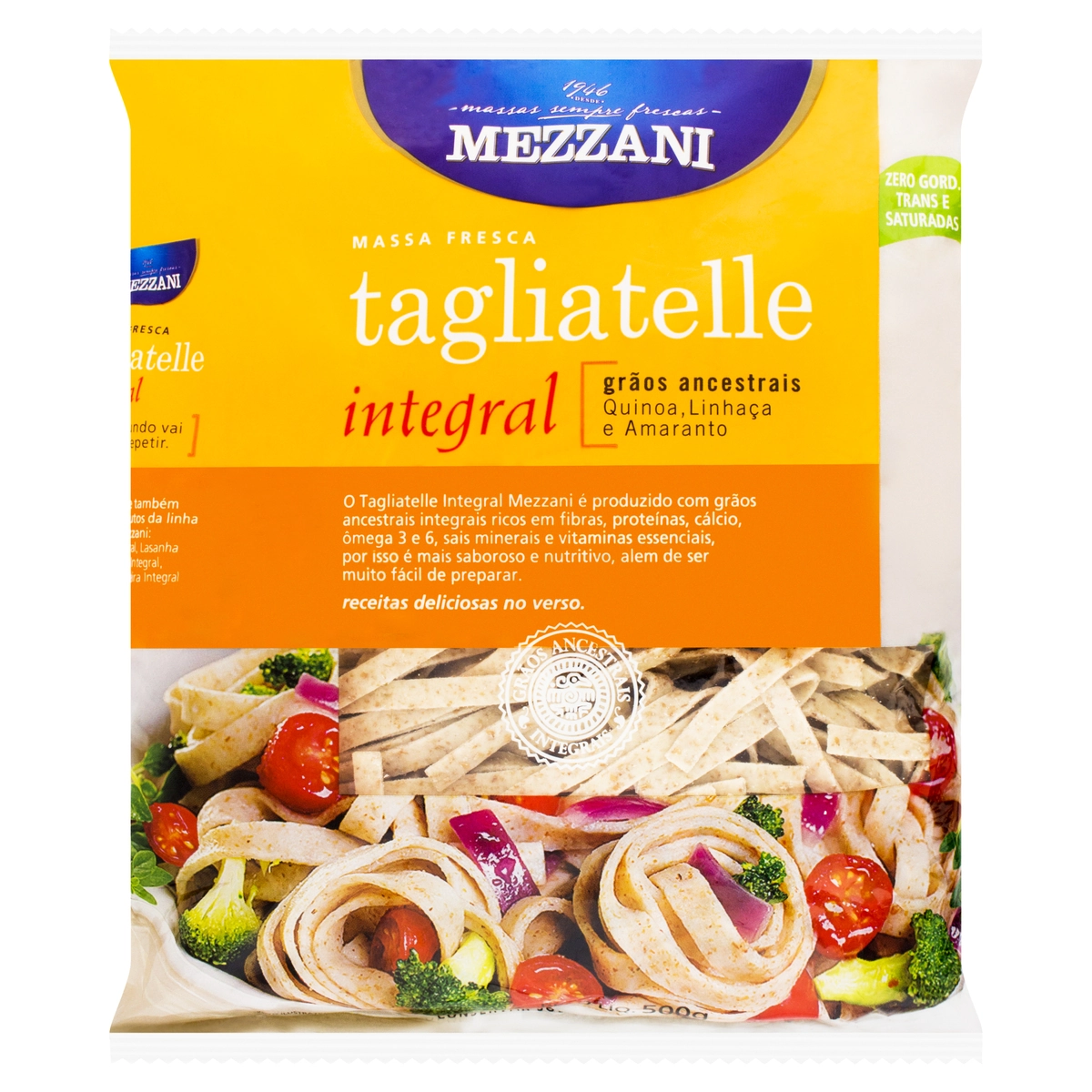 Tagliatelle Integral Mezzani Pacote 500g